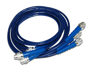 Paquete RF Industries de 3 Cables RG-58A/U, 1.2m. Color Azul.