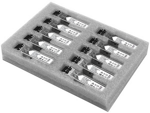 Paquete de 10 Módulos Transceptores LC SFP Gigabit, Compatible con Cisco GLCSXMM, Multimodo, 550m.
