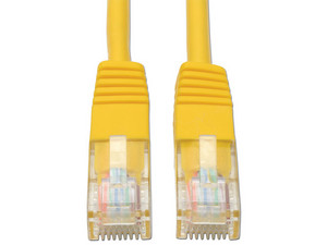 Cable de Red Tripplite Cat5e UTP, 30.48cm. Color Amarillo.