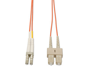Cable de red Tripp Lite multimodo de fibra dúplex LC-SC 62.5/125 de 3m.