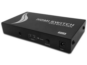 Divisor Splitter HDMI de 4 puertos. Corriente DC 5V. Control Remoto.