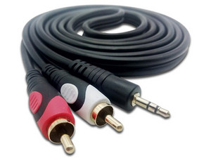 Cable de Audio Estéreo de Mini Jack 3.5mm (M) a RCA (M).