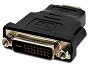 Adaptador de DVI-D a HDMI (M-H). Color Negro.
