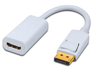 Adaptador de DisplayPort a HDMI (M-H). Color Blanco.