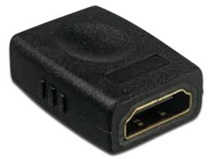Adaptador de HDMI a HDMI (H-H). Color Negro.
