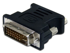 Adaptador de DVI-I a VGA (M-H). Color Negro.