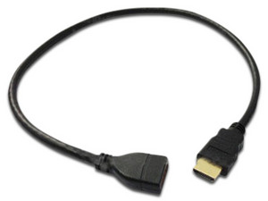 Cable Extensión HDMI Brobotix (macho a hembra) de 0.50 metros, Color Negro.