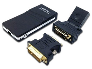 Convertidor Brobotix de USB 2.0 a DVI / HDMI / VGA, soporta resoluciones de hasta 1920 x 1080, expandible hasta 6 pantallas.
