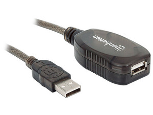 Cable de extensión Manhattan USB (M-H) de alta velocidad de 10m.