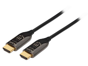 Cable de vídeo Manhattan HDMI 2.0(M-M) de Fibra Óptica, 30m, Color Negro.