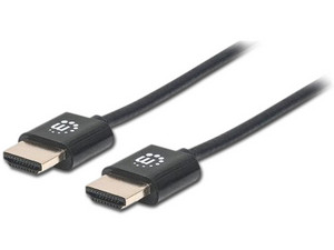Cable ultradelgado de video Manhattan HDMI 2.0 (M-M) de 1m.