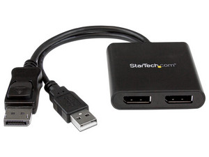 Splitter divisor de video DisplayPort a 2 puertos DisplayPort.