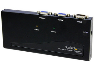 Duplicador Divisor de Video VGA de 4 puertos 350MHz, Splitter Multiplicador 2 Salidas HD15.
