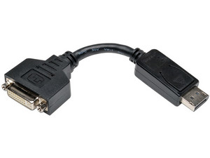 Adaptador de cable DisplayPort a DVI, convertidor para DP-M a DVI-I-F, 15.2 cm.