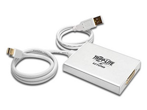 Adaptador de Video Tripp-Lite Mini DisplayPort a DVI-D (M-H), compatible con Thunderbolt 1 y 2. Color Gris.