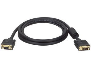 Cable TrippLite de 7.62 m Coaxial de Video VGA para Pantalla de Alta Resolución, HD15 Macho a HD15 Hembra.