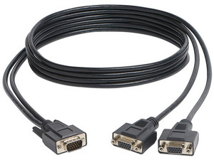 Cable TrippLite Divisor en Y VGA Macho a VGA Doble hembra de 1.83 m.