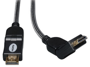 Cable de Video TrippLite HDMI (M-M) de 0.91 m con conectores giratorios.