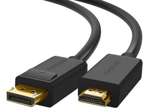 Cable Ugreen HDMI a Displayport, 2m. (M-M). Color Negro.