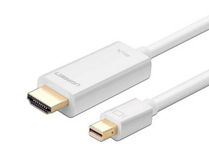 Cable de Video UGREEN Mini DisplayPort a HDMI de 1.5m, Color Blanco.
