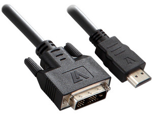 Cable de video V7, HDMI a DVI-D (M-M) de 2m. Color Negro.