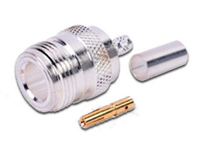 Conector N Hembra RF Industries de Anillo Plegable para Cables RG-58/U.