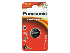 Batería de Litio Panasonic tipo moneda clase CR2032 de 3V para Tarjeta Madre.