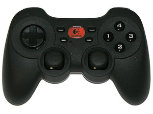 Game Pad Inalámbrico logitech para PC, 10 botones, 2 Sticks análogos, 2 motores de vibración. USB