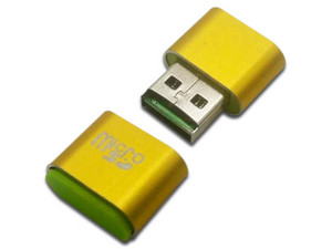 Lector de tarjetas Brobotix 170188P, USB 2.0, Color Dorado.