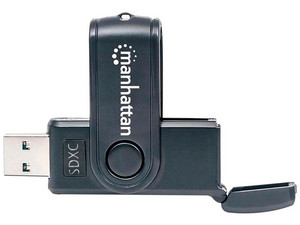 Mini Lector de Memorias Manhattan 24 en 1, USB 3.0.