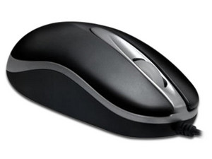 Mouse Óptico BRobotix Mini Pro, PS2. Color Negro.
