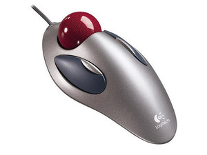 Trackball Logitech Óptico Marble Mouse, (USB/PS2). Color Bronce.