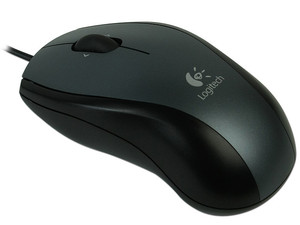 Mouse Logitech V100 Óptico para Laptop, USB. Color Negro
