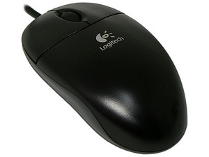 Mouse Logitech Óptico, PS/2. Color Negro  