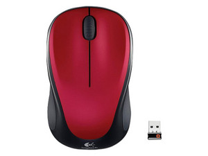 Mouse Óptico Inalámbrico Logitech M317, USB. Color Rojo.
