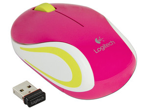 Mini Mouse Logitech m187 Óptico Inalámbrico, USB.