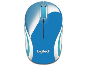 Mini Mouse Óptico Inalámbrico Logitech M187, USB. Color Azul.