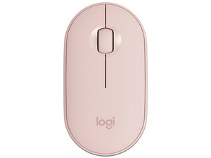 Mouse Óptico Inalámbrico Logitech Pebble M350, USB. Color Rosa.
