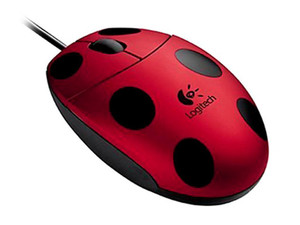 Mouse Logitech Ladybug para niños, Óptico USB
