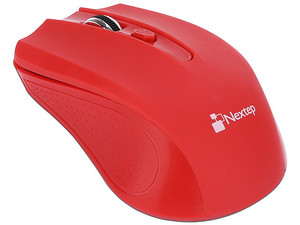 Mouse Óptico Inalámbrico Nextep NE-411, 1600 dpi, USB. Color Rojo.
