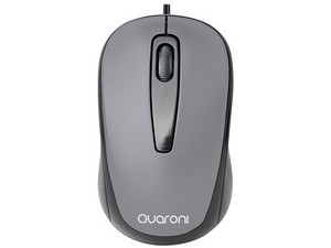 Mouse Óptico Quaroni MAQ02G, USB. Color Gris.