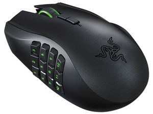 Mouse Razer Naga Epic Chroma, con 19 botones optimizados para MMO, Ilumina tu ratón con una paleta de 16.8 millones de colores.