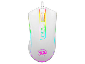 Mouse Óptico Gamer Redragon Cobra Chroma 2 M711W, hasta 10000 dpi, 8 botones. Color Blanco