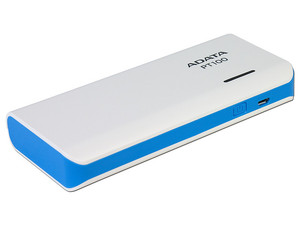 Batería Portátil recargable y linterna LED ADATA PT100 Powerbank de 10,000 mAh.
