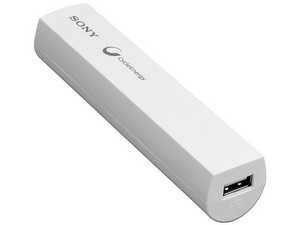 Batería portátil recargable Sony CP-ELS/Lde 2,000 mAh. Color Blanco.