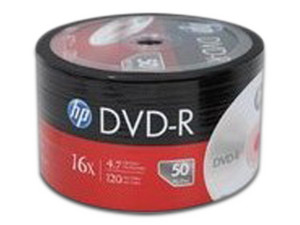 Paquete de 50 CD-R HP de 700MB, 52x.