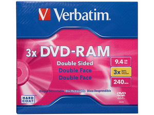 DVD-Ram Doble Capa Verbatim 9.4 GB, 3X, 1 pieza.