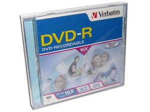 DVD-R Verbatim, 4.7GB, 16X, 1 pieza.