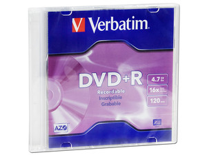 DVD+R Verbatim Caja Slim, 4.7GB, 16X, 1 pieza.