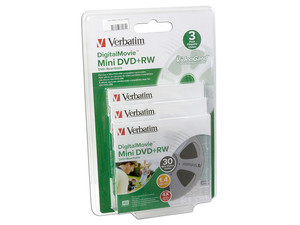 Paquete de 3 MINI-DVD-RW Verbatim 4x, 1.4GB
